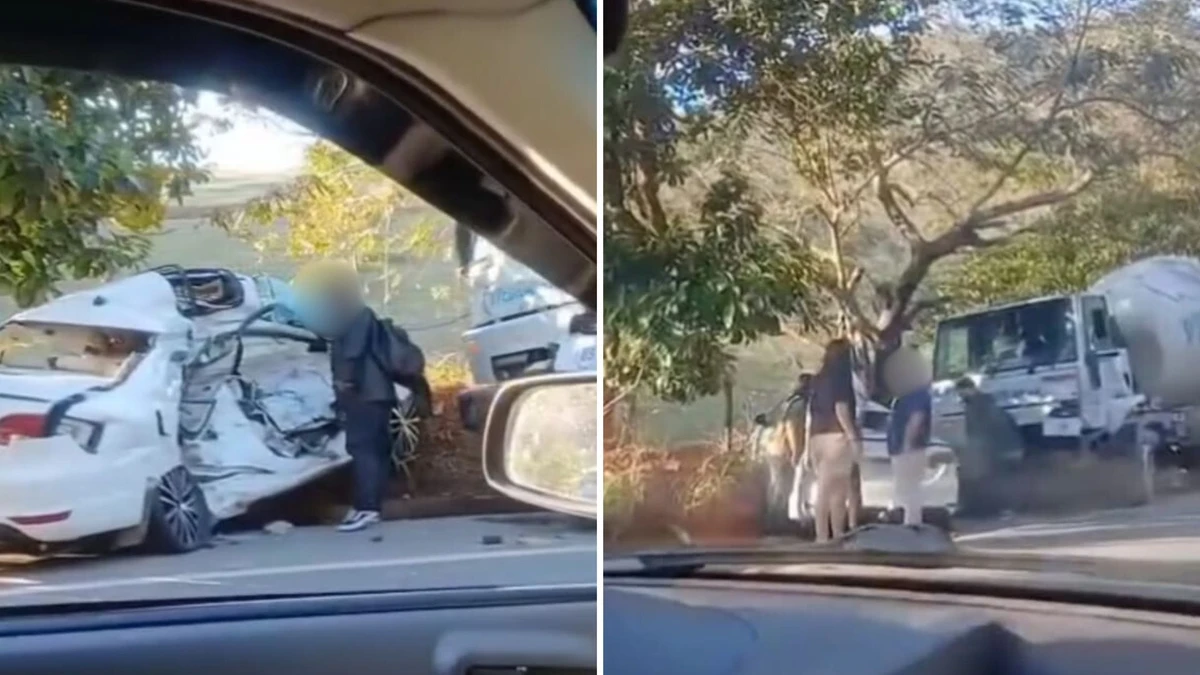 Mulher morre em grave acidente entre carro e caminhão em Ibiraçu