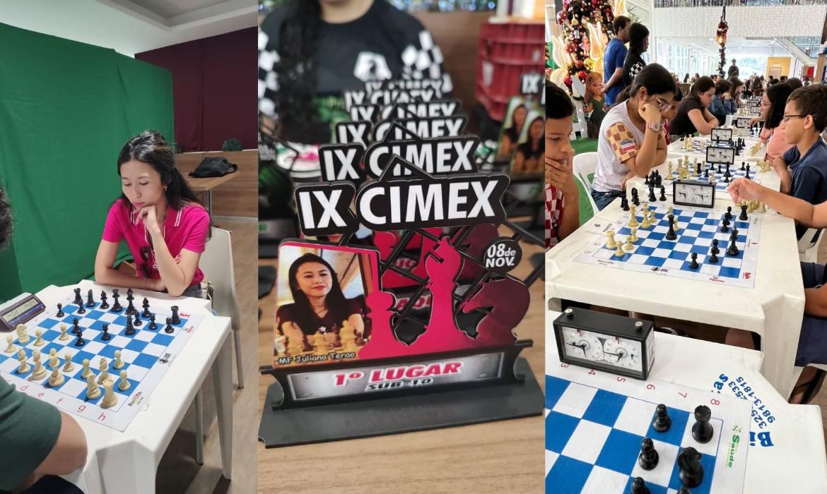 Multicampeã brasileira de xadrez prestigia a 9ª Etapa do Circuito Municipal de Aracruz
