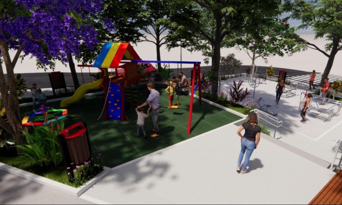 Assinada a Ordem de Serviço para a obra de reforma e revitalização da Praça do Vila Nova, em Aracruz