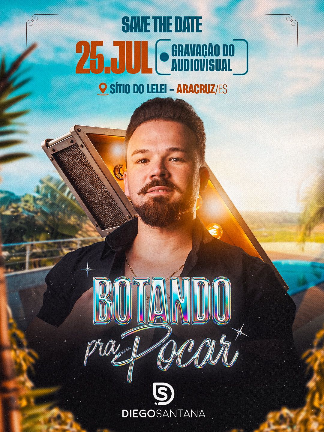 Diego Santana grava novo audiovisual em Aracruz com evento "Botando pra Pocar"