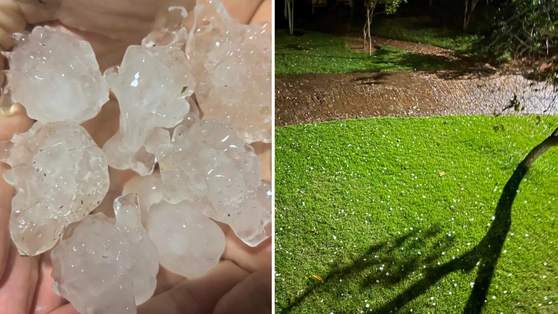 Chuva de granizo surpreende moradores de Aracruz